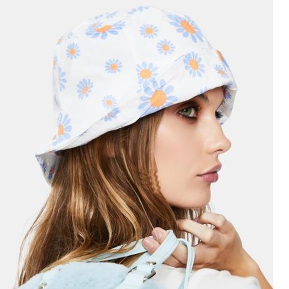 Dolls Kill Accessories - Dolls Kill Pure Daisy Girl Bucket Hat